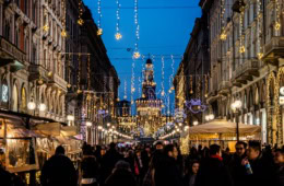 Weihnachtsmarkt in Mailand.