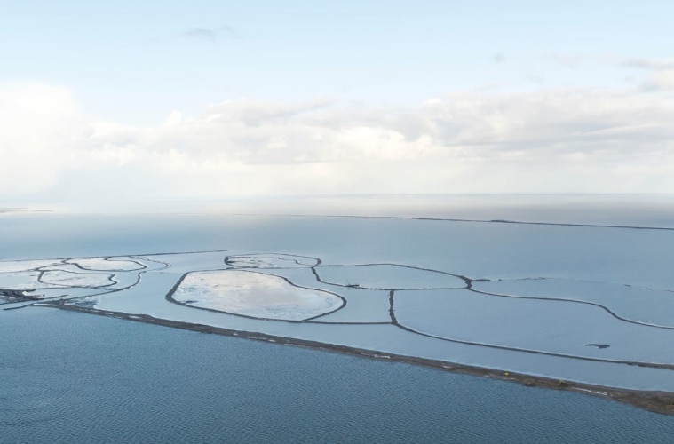 Nieuw Land Nationalpark aus der Vogelperspektive