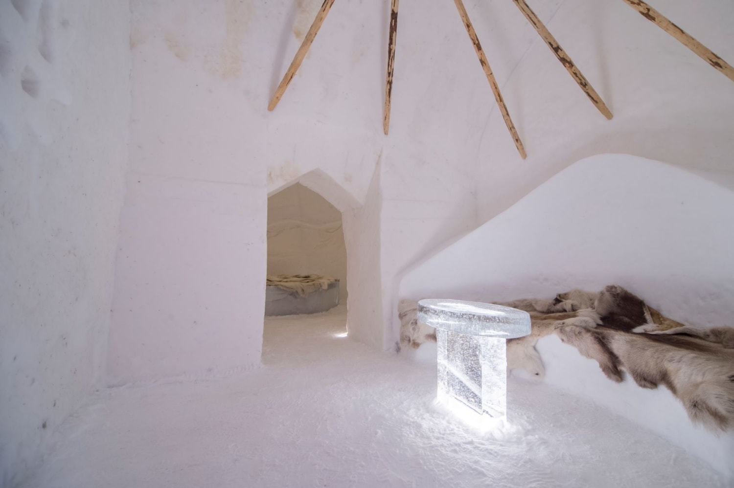 Eishotels: Zimmer im Sorrisniva Igloo Hotel