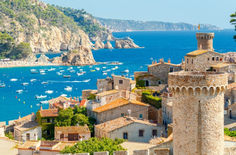 Tossa de Mar an der Costa Brava in Katalonien