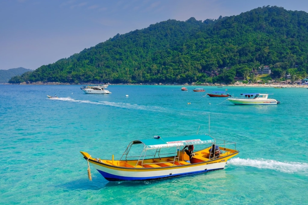 Boot vor Perhentian Island in Malaysia