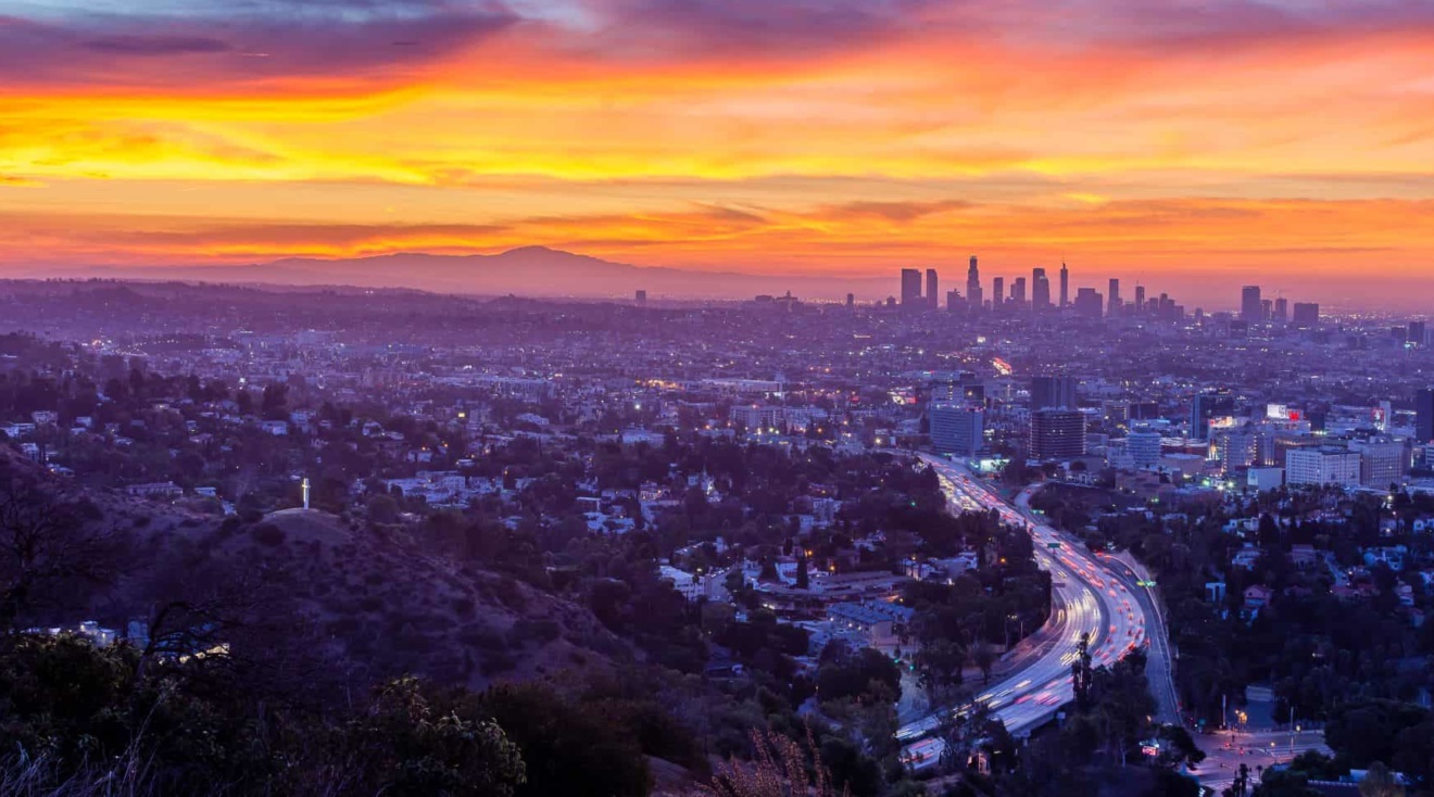 Panoramablick auf Los Angeles