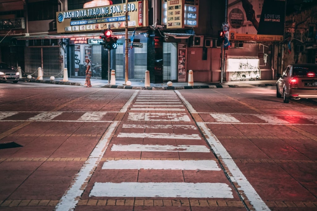 Straße in George Town Malaysia