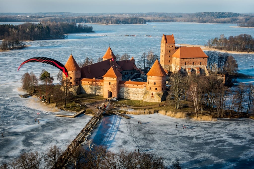 Trakai in Litauen im Winter 