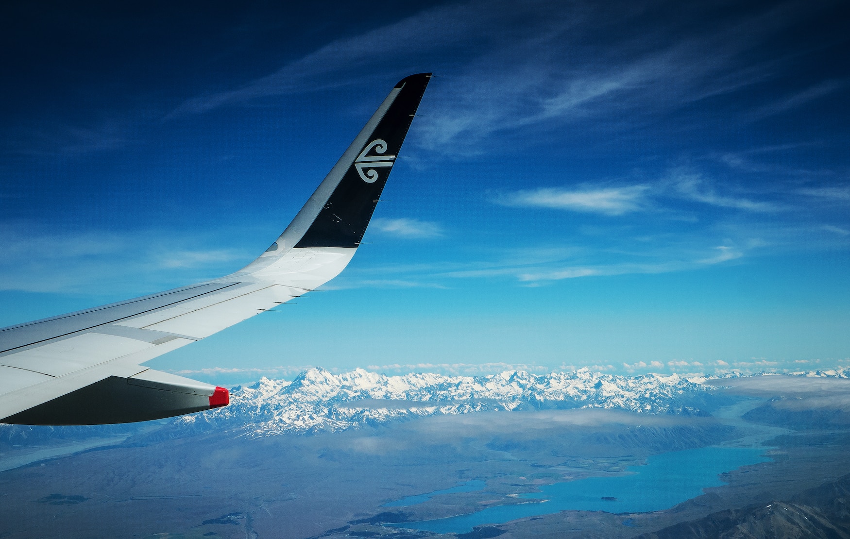 Air New Zealand Flugzeug Flügel