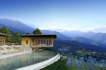 Pool im Six Senses Bhutan
