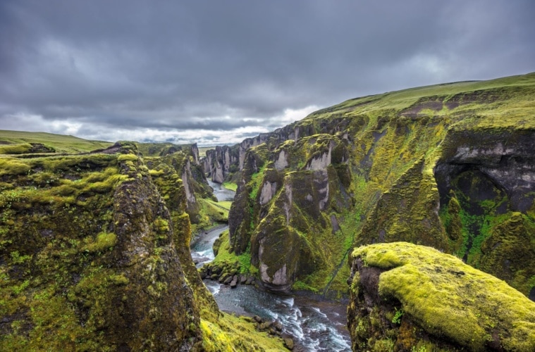 Fjadrárgljúfur Canyon in Island