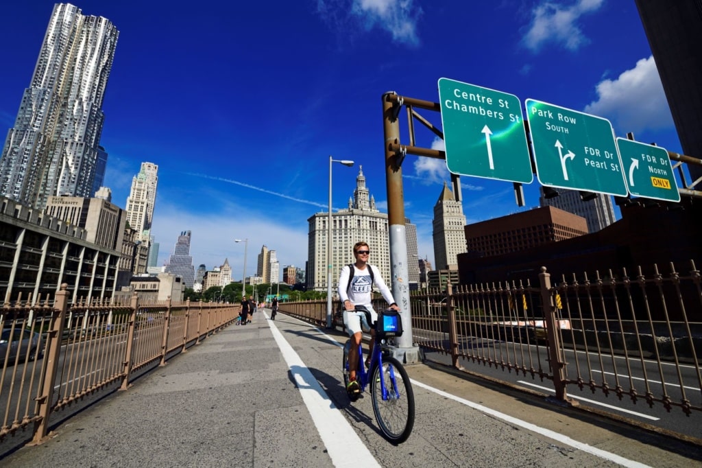 City-Bike-Fahrer in New York 