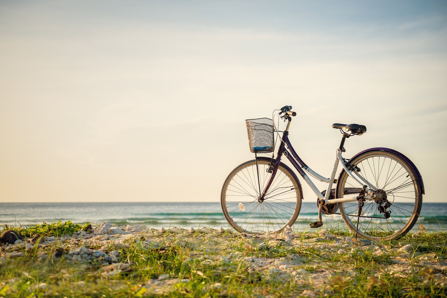 Fahrradfahren an der Küste