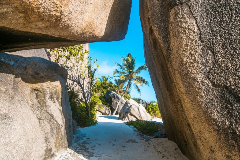 Monolith auf L'union Estate Island Seychellen 