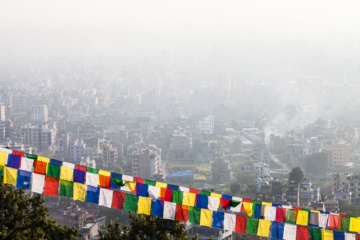 Verschmutzte Luft in Kathmandu, Nepal