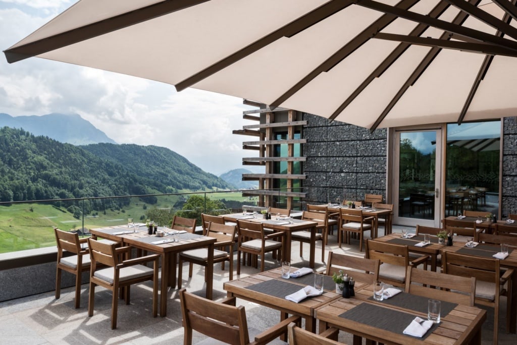 Verbena-Terrasse im Bürgerstock Hotels & Resort