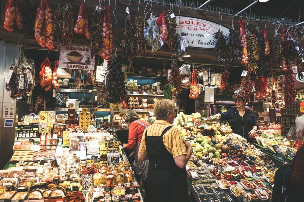 Gemüsemarkt in Barcelona 