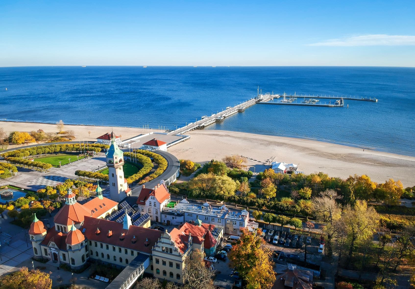 Blick auf Sopot an der Ostsee, Polen