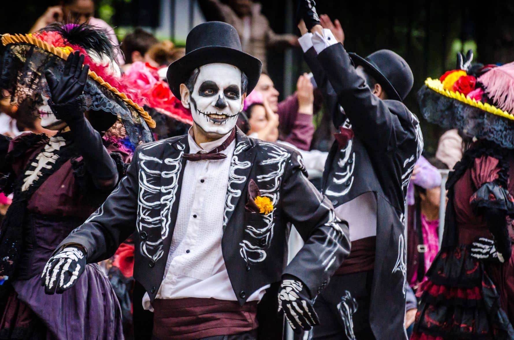 Parade am Dia de los Muertos in Mexiko-Stadt