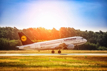 Lufthansa A319 hebt ab