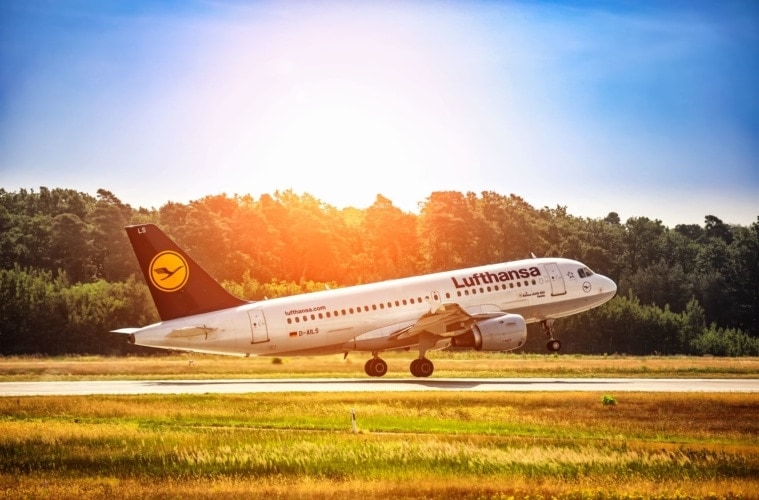 Lufthansa A319 hebt ab