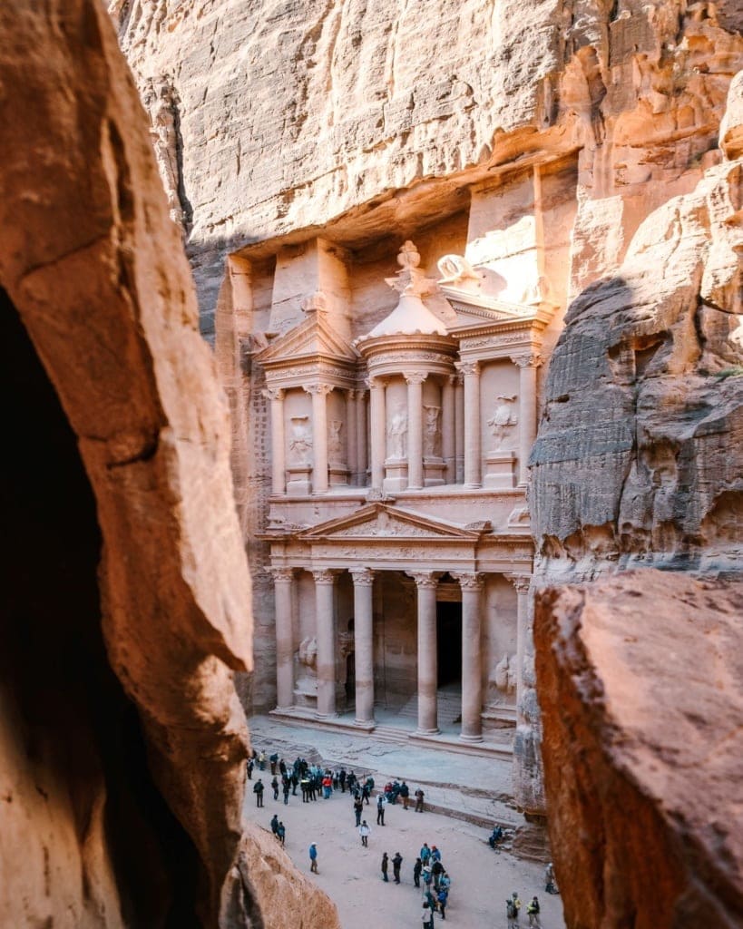 Besucher in Petra, Jordanien