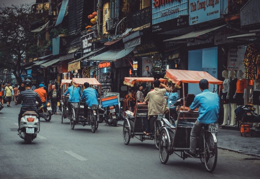 Straßenverkehr in Vietnam