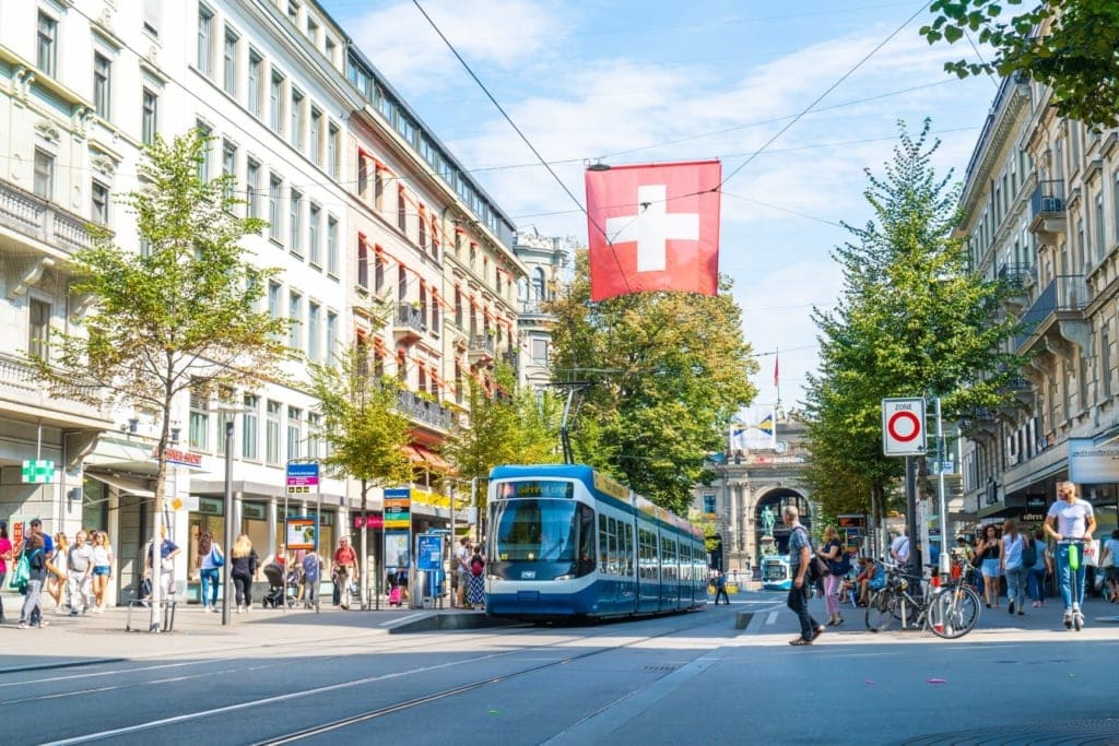 Bahnhofstraße in Zürich, Schweiz