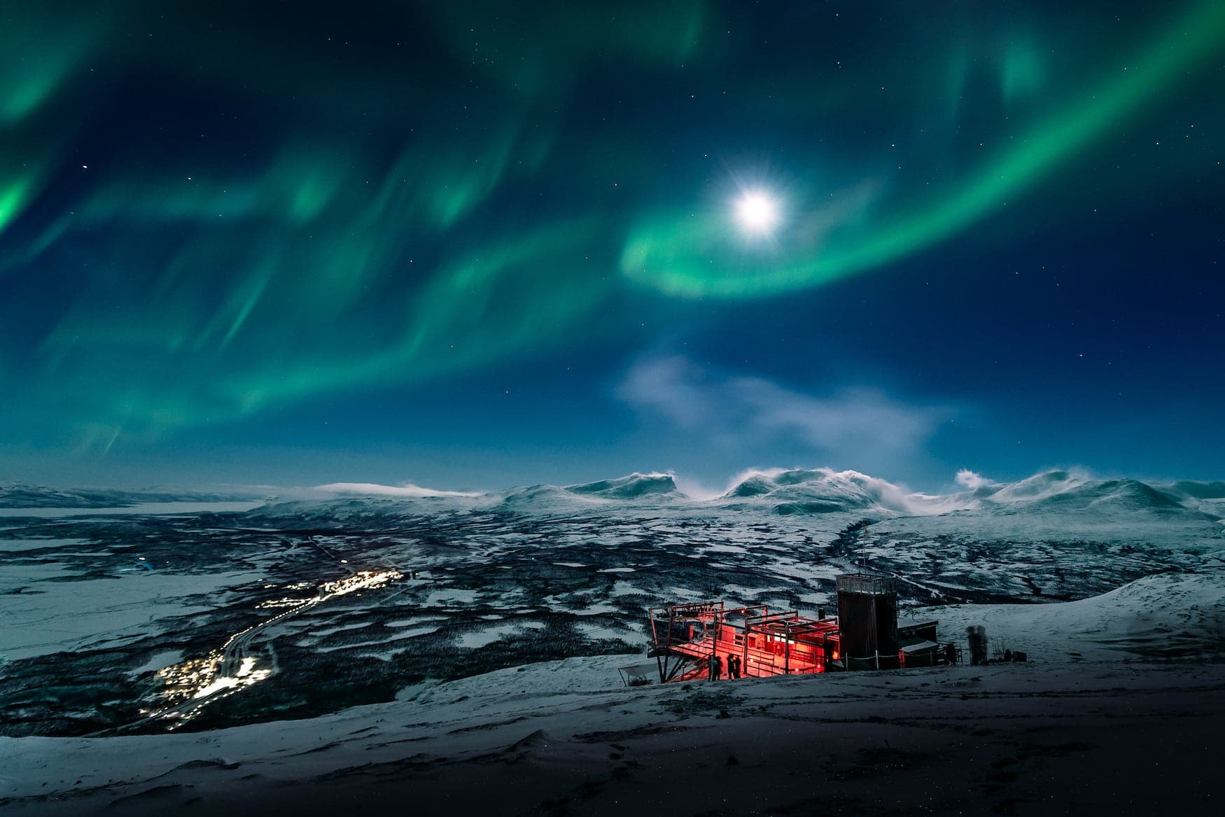 Schwedisch Lappland Nordlichter sehen