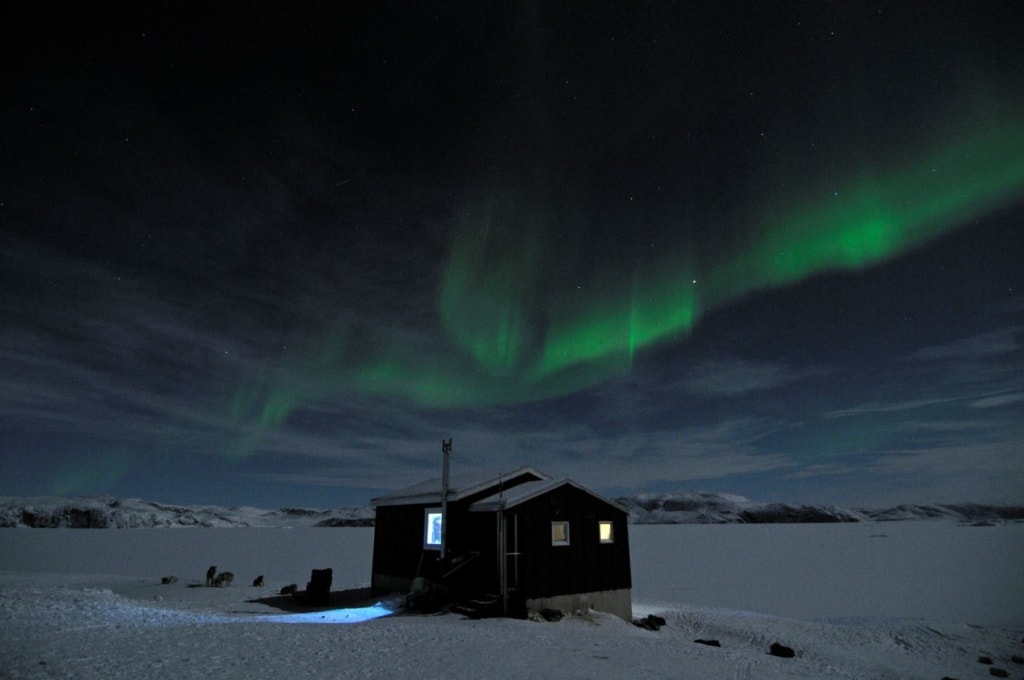 Aurora borealis auf Grönland
