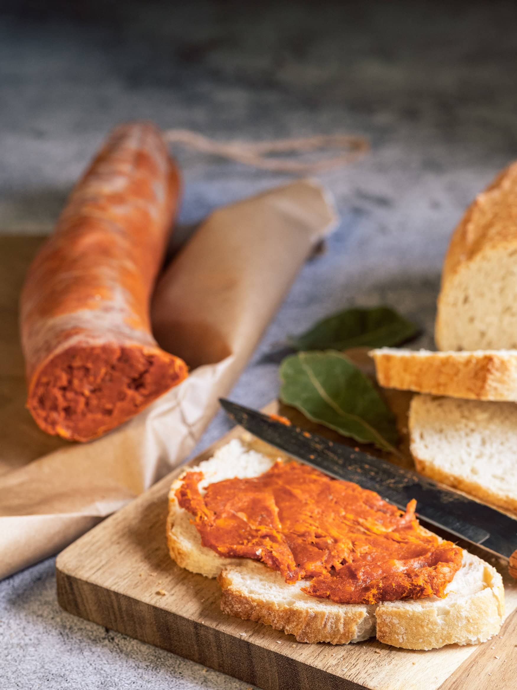 Ein Brot mit Sobrasada.