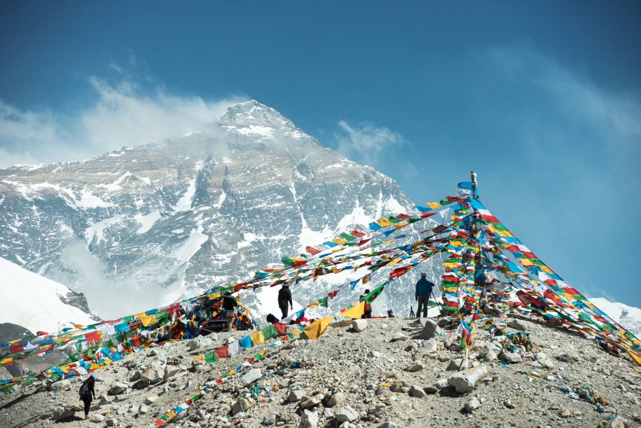 Bergsteiger haben den Gipfel des Mount Everest im Himalaya-Gebirge in Nepal erreicht