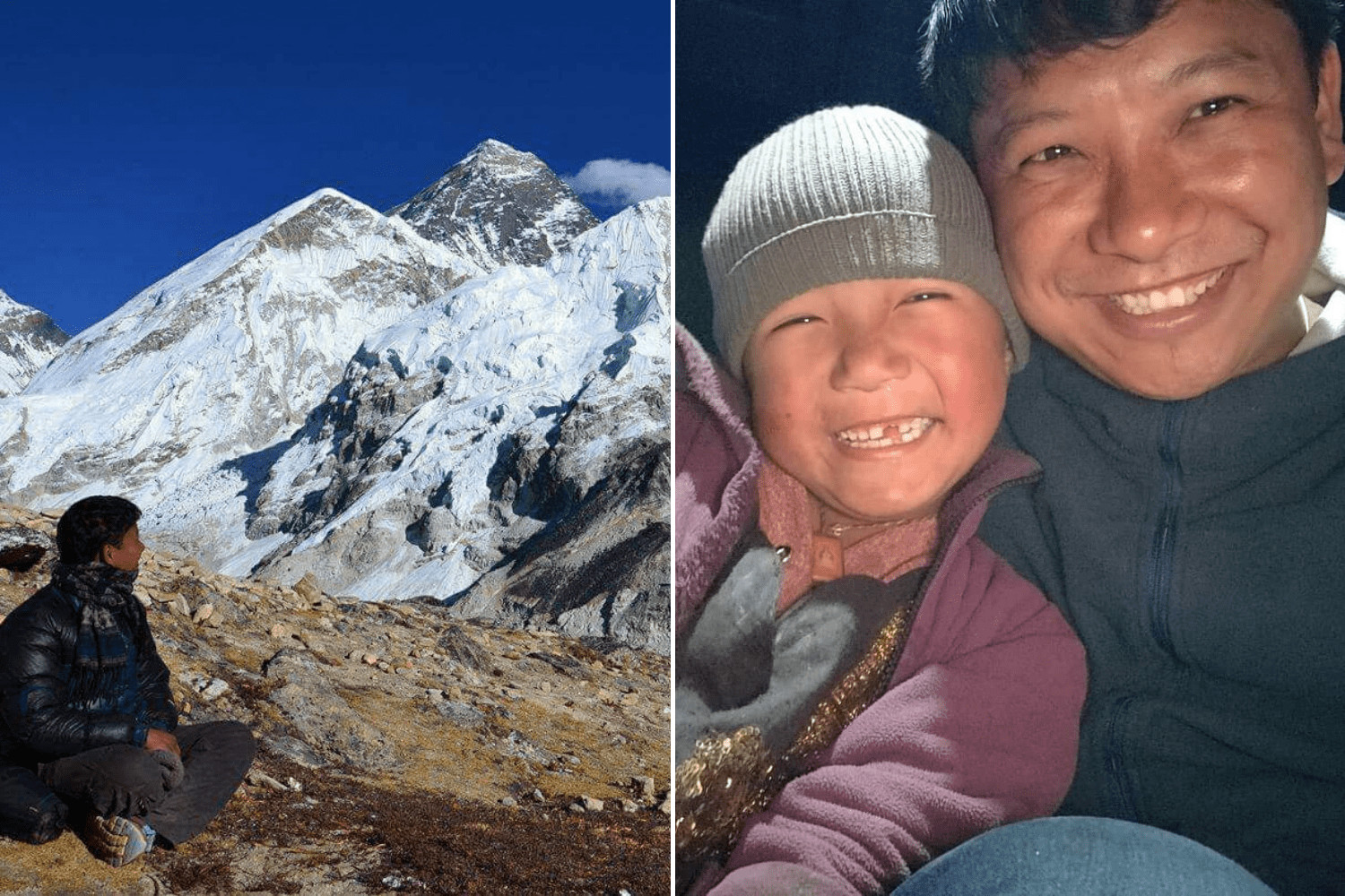 Nepalesischer Träger Ngima Tenji Sherpa in Bergregion in Nepal