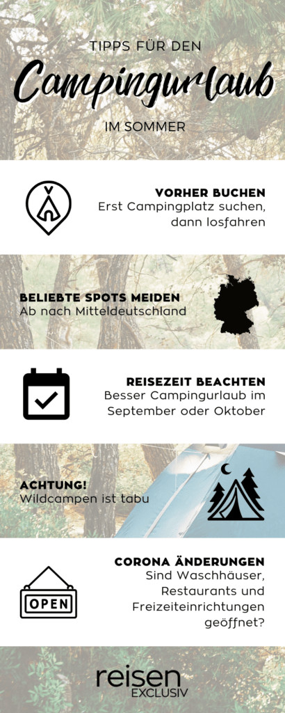 Grafik: Tipps für den Campingurlaub in Deutschland