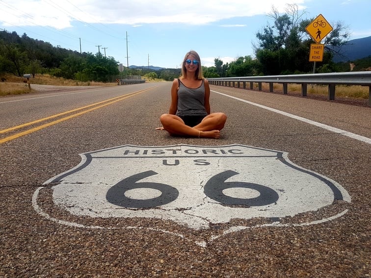 Maike Hastler auf der Route 66
