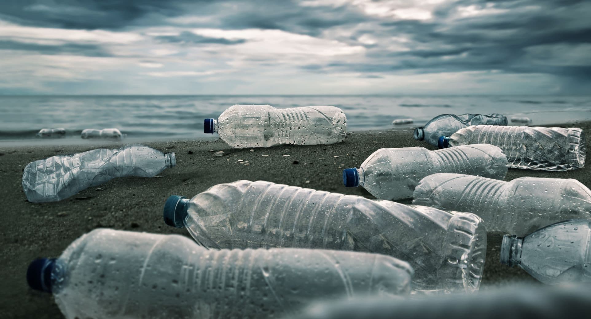 Plastikflaschen am Strand