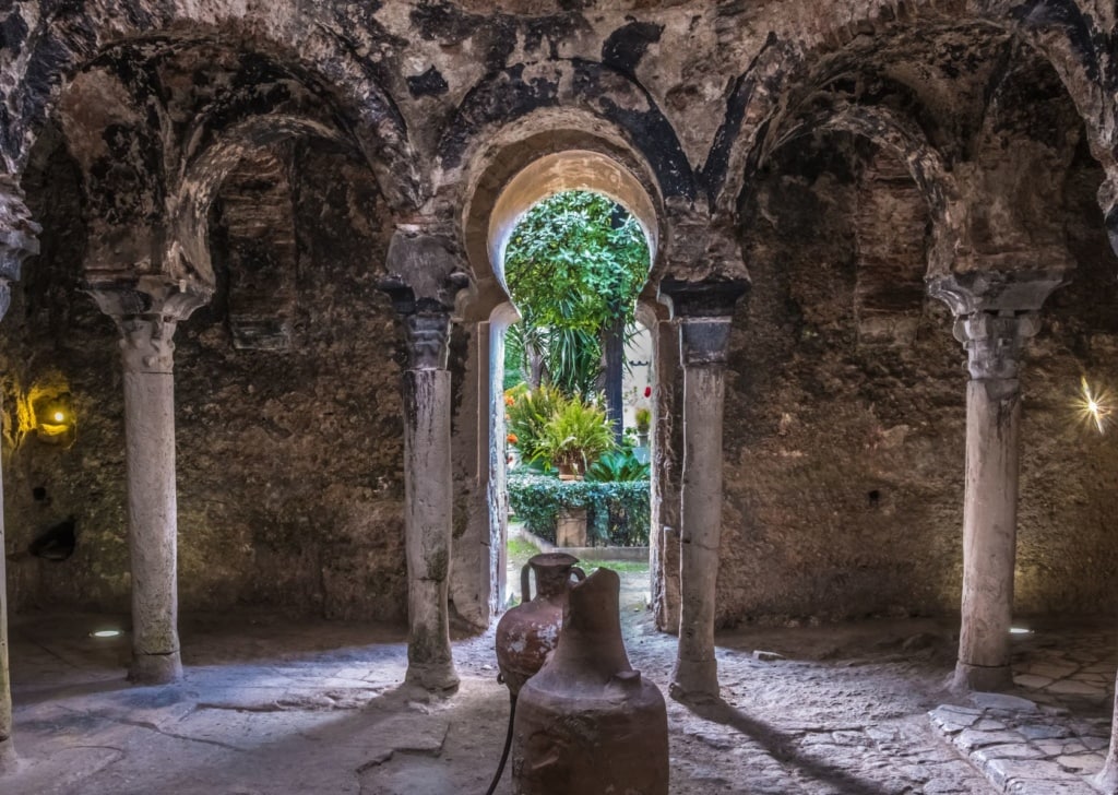 Ruinen der alten arabischen Bäder in Palma de Mallorca