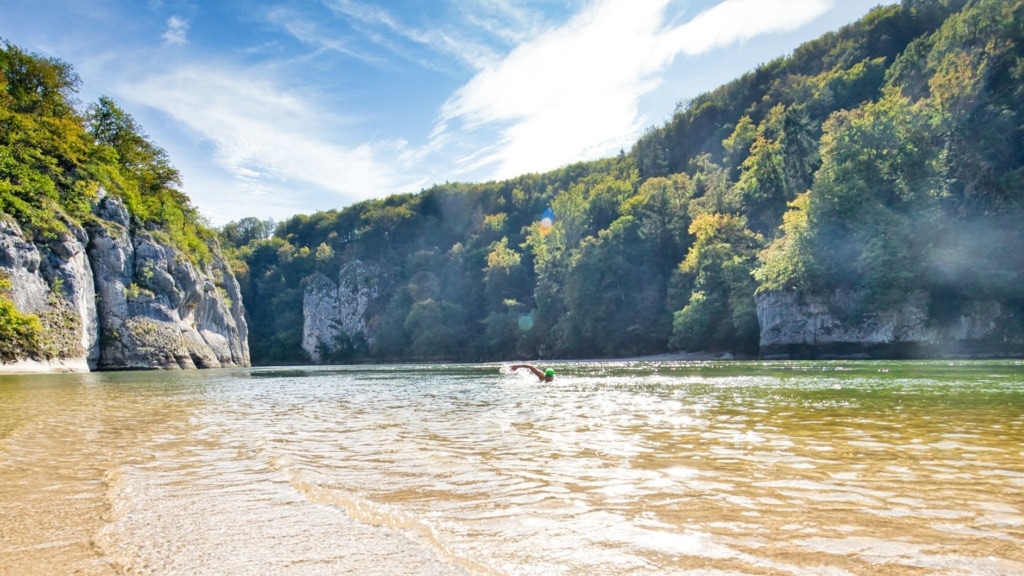 Sandinsel in der Donau