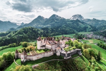 Schloss Gruyeres in der Schweiz