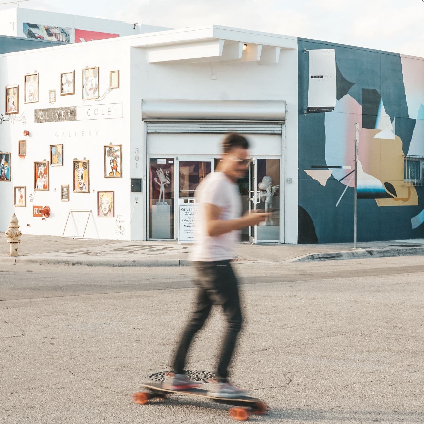 Skateboard-Fahrer in Miami 