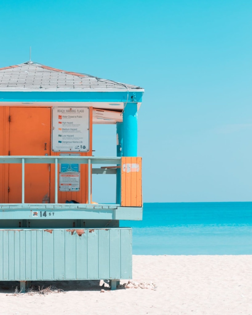 Strand-Holzhütte in Miami Beach