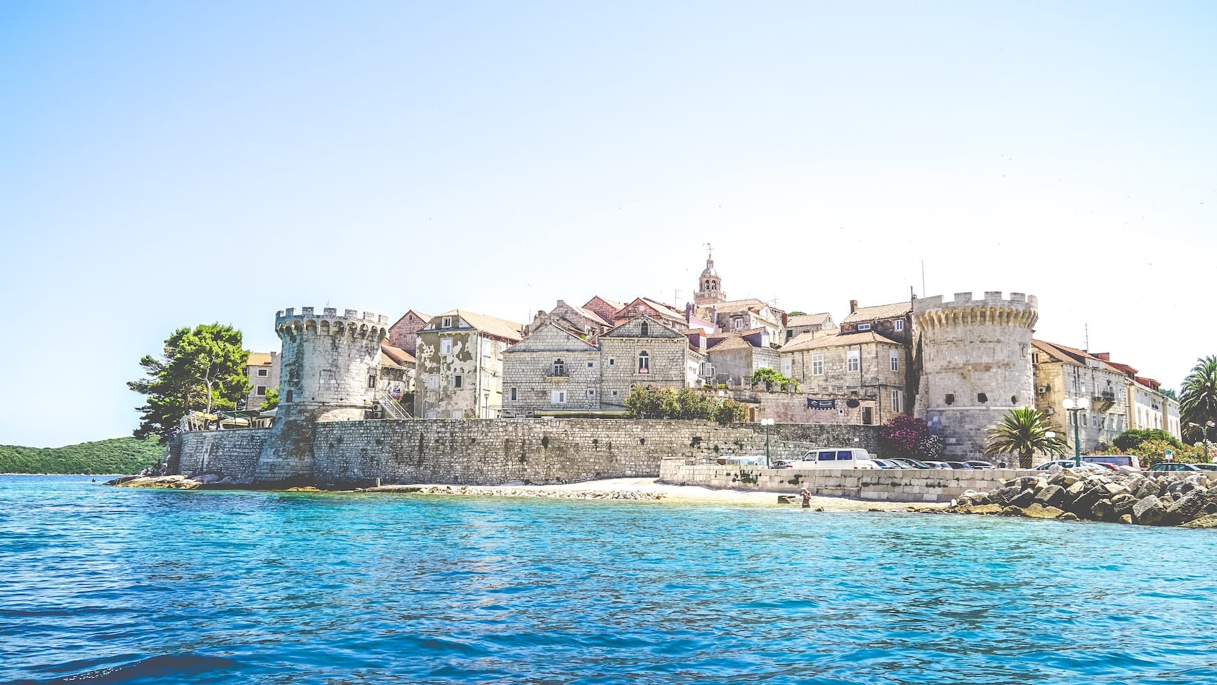 Altstadt auf der Insel Kordula in Kroatien