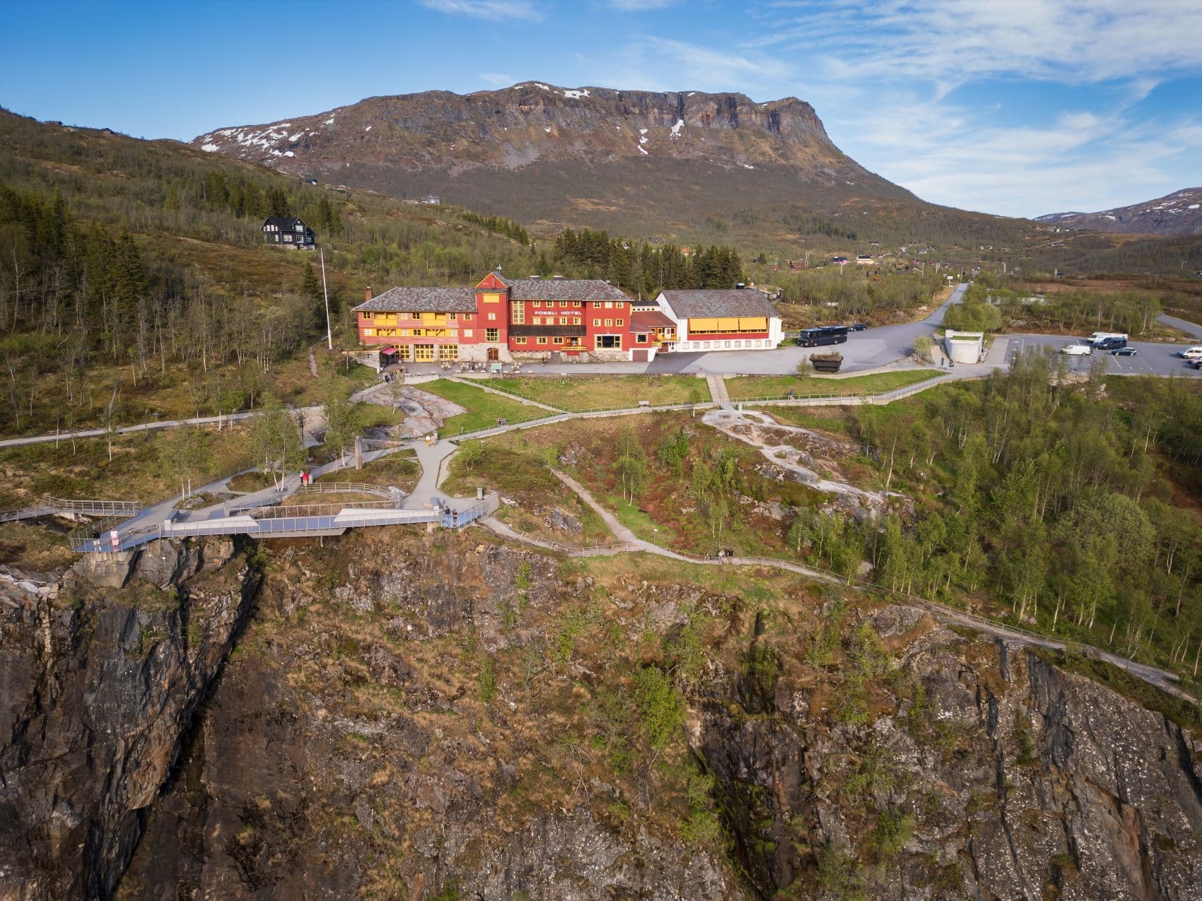 Fossli Hotel und Besucheranlage am Vøringsfossen in Norwegen