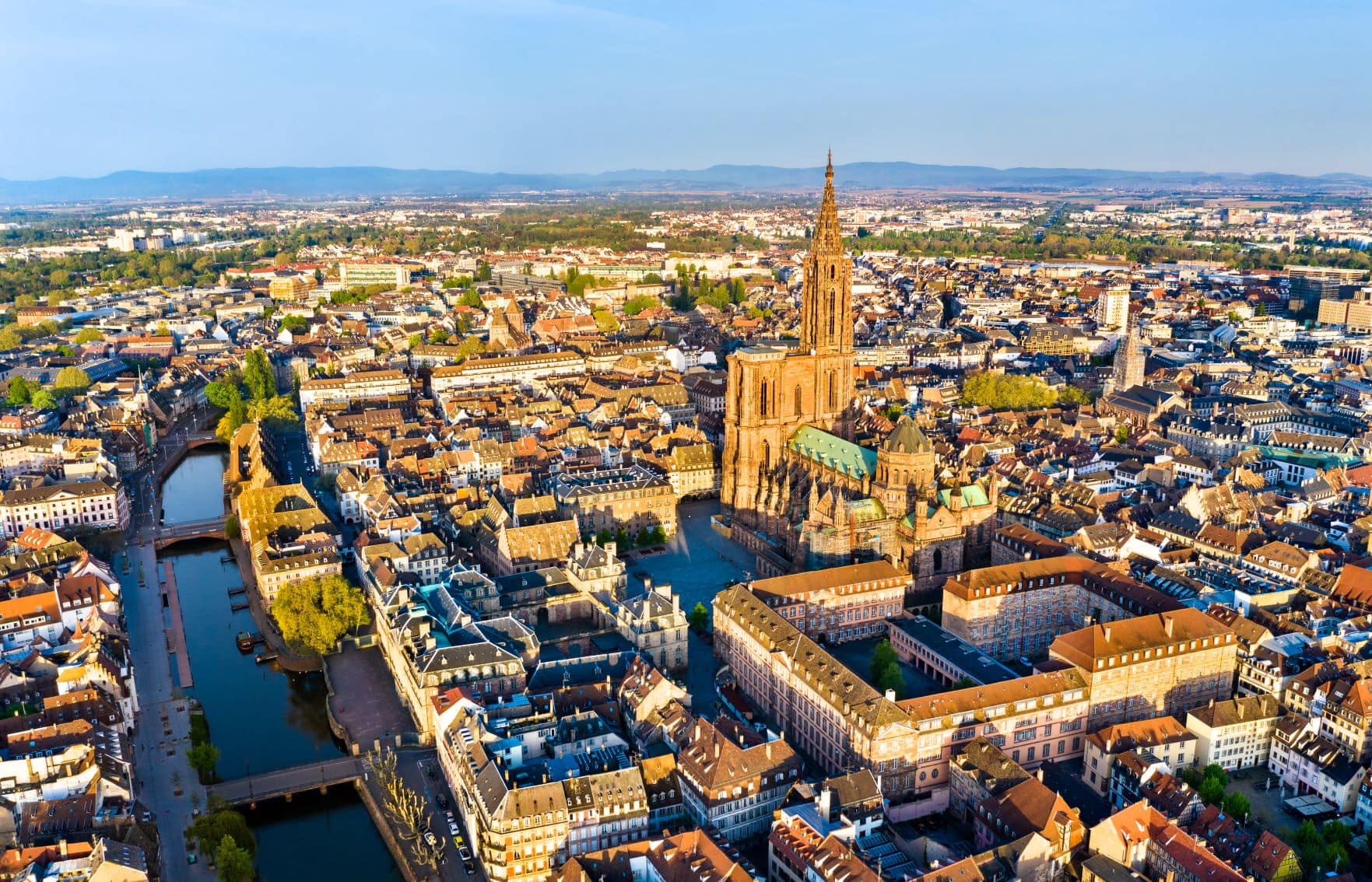 Panorama-Blick auf Straßburg