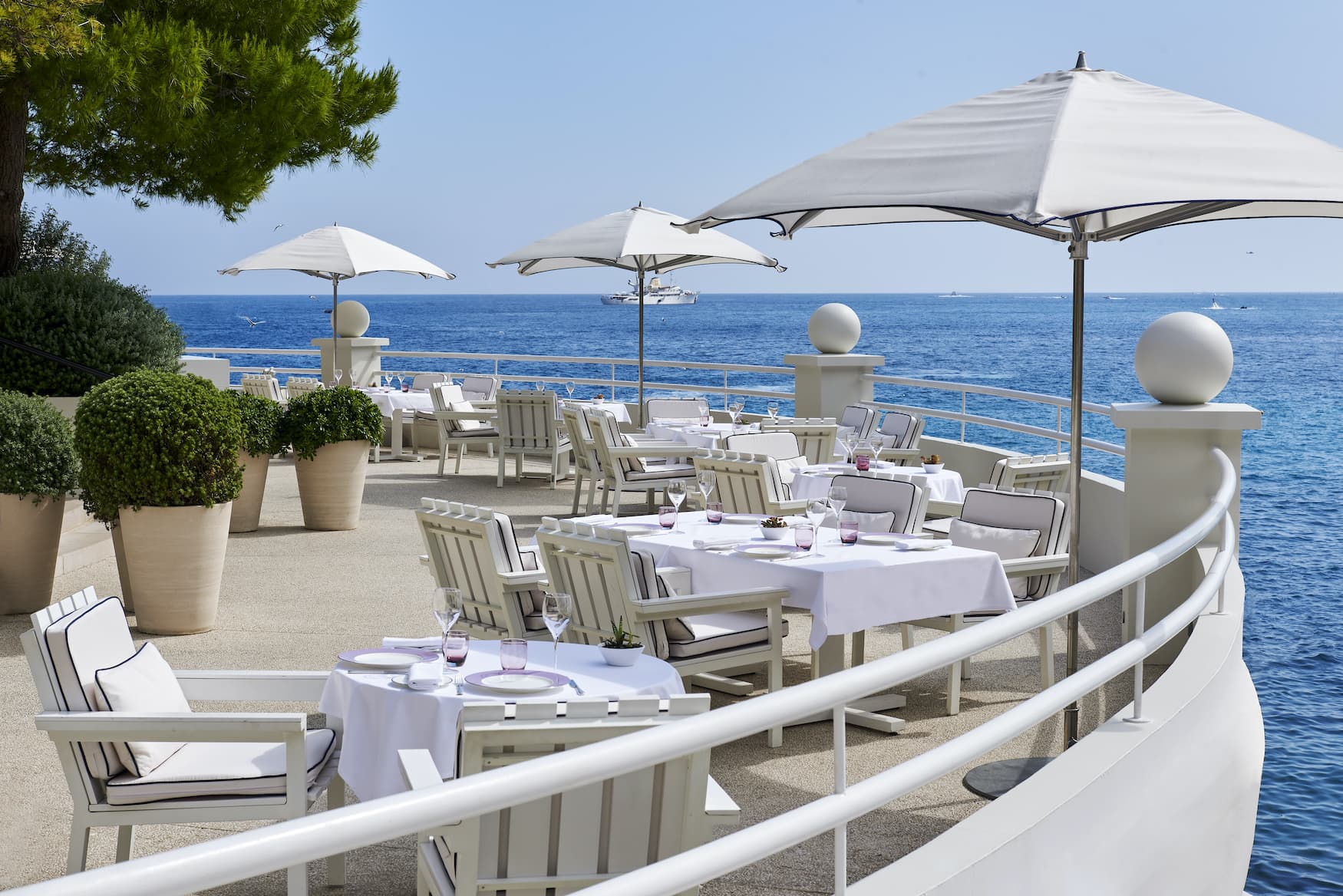 Terrasse des Biorestaurants Elsa in Monaco