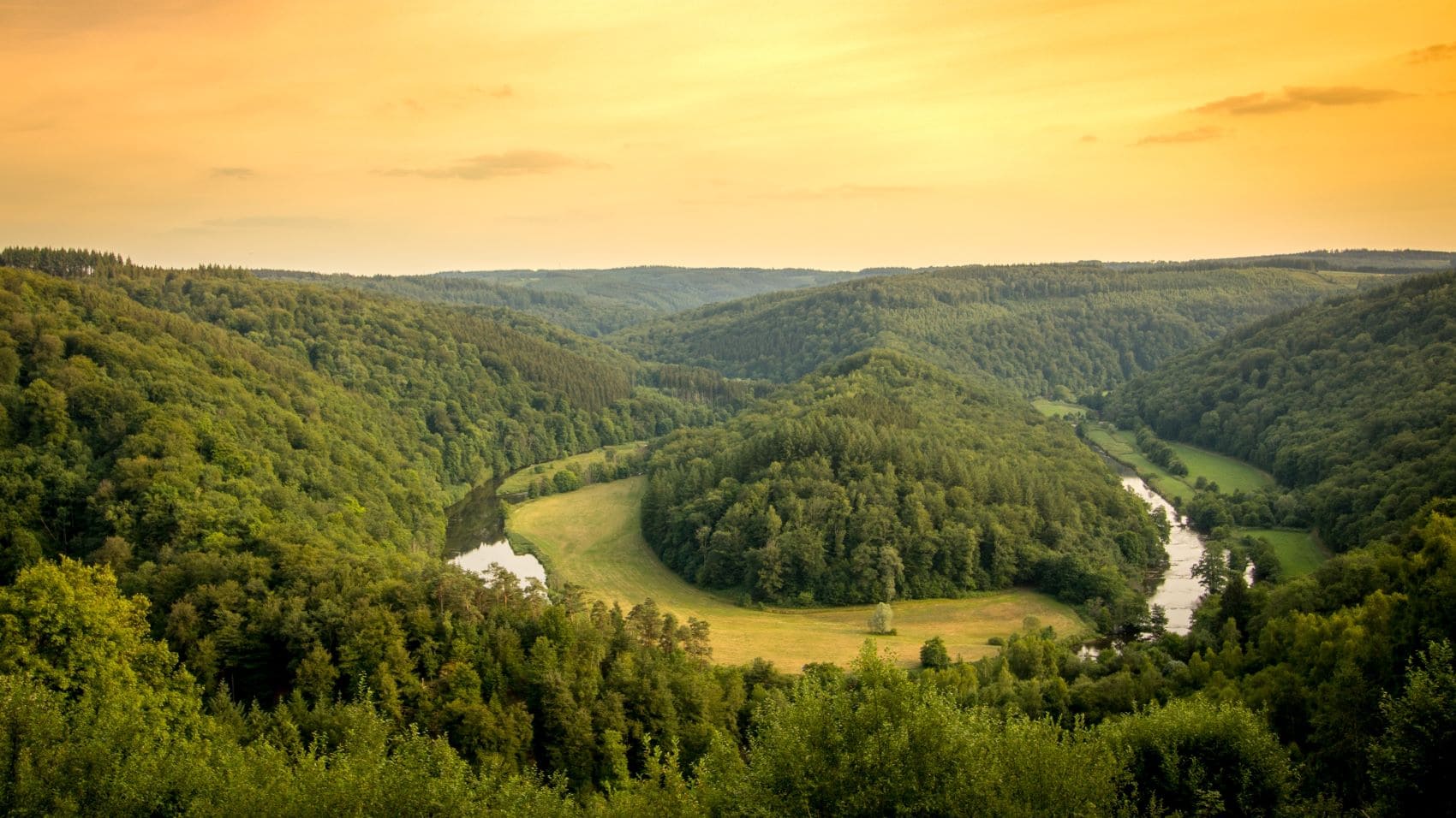 Landschaft im Nationalpark Semois-Tal in der Wallonie 