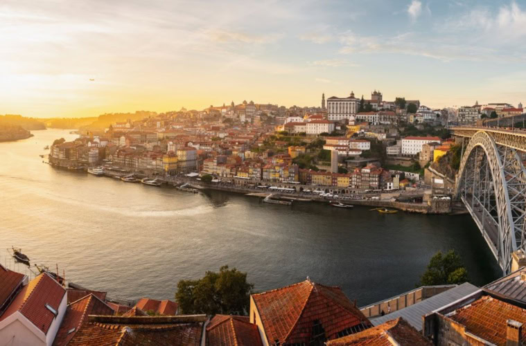 Stadtpanorama von Porto