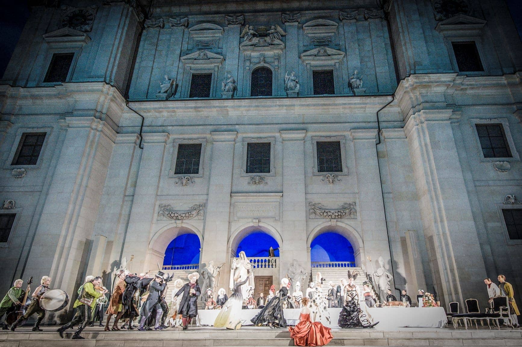 Jedermann-Aufführung während der Salzburger Festspiele