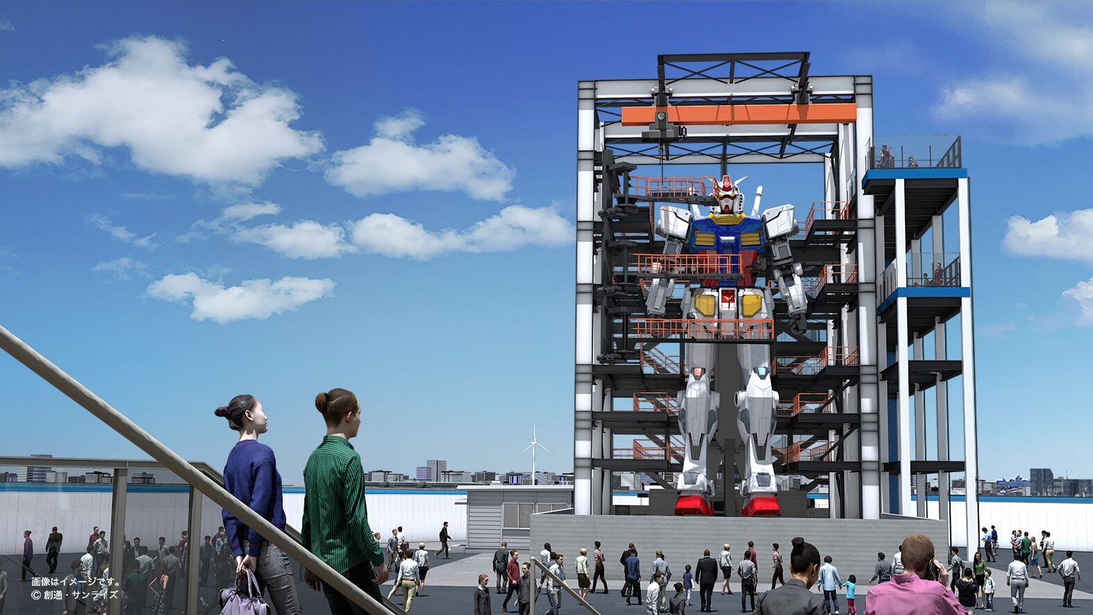 Riesenroboter der Gundam Factory Yokohama