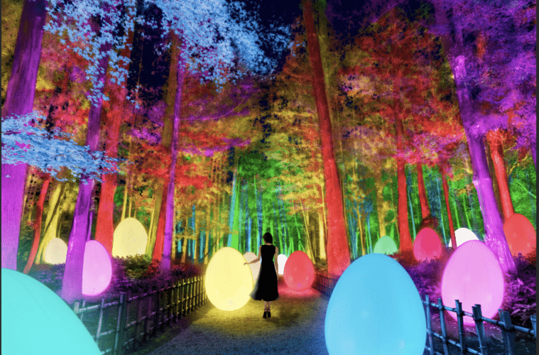 Kunst-Installationen im Higashi Tokorozawa Park in Japan