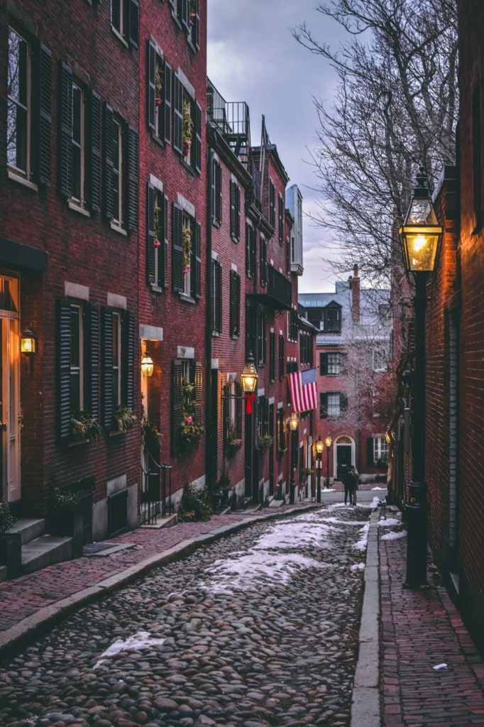 Acorn Street in Boston 