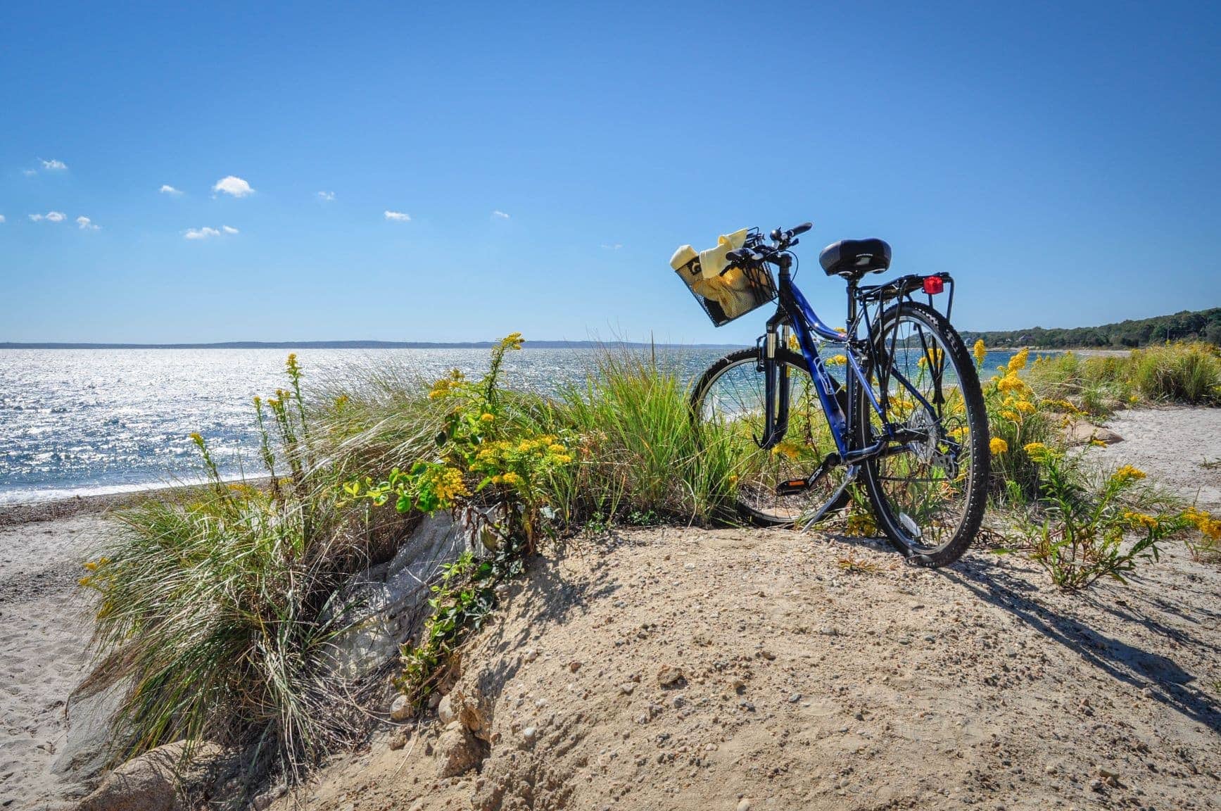 Fahrrad am Strand auf Cap Cod 