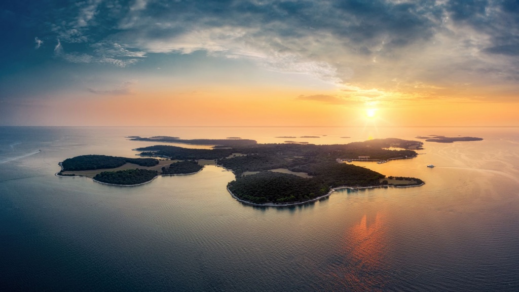 Inseln im Nationalpark Brijuni in Kroatien