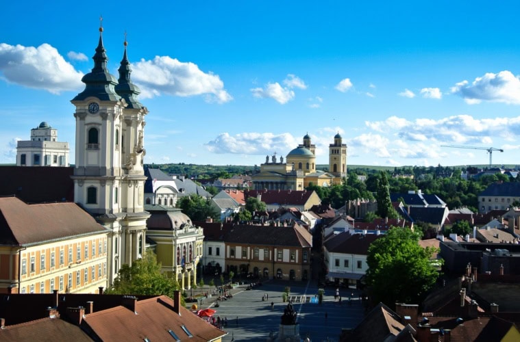 Panorama der Stadt Eger in Ungarn